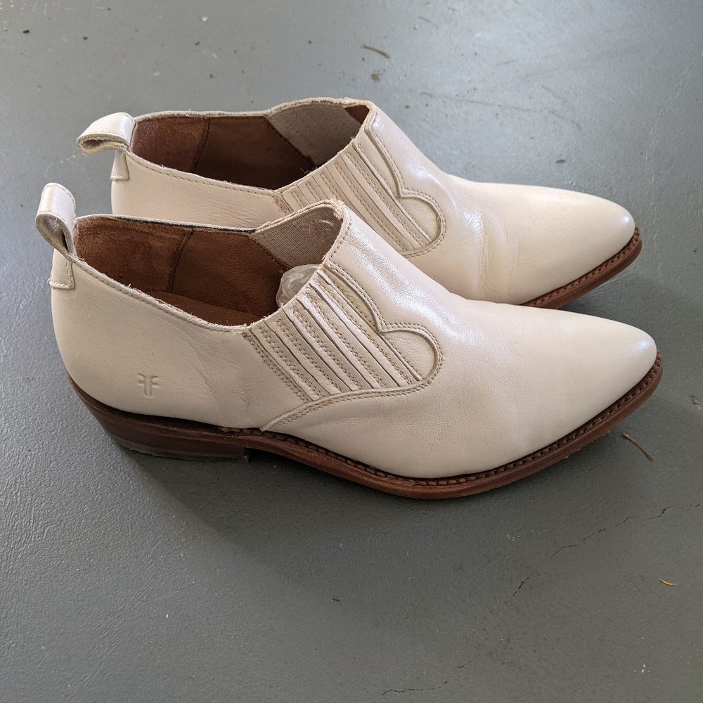 Frye Billy Shootie Off-White - Worn Once